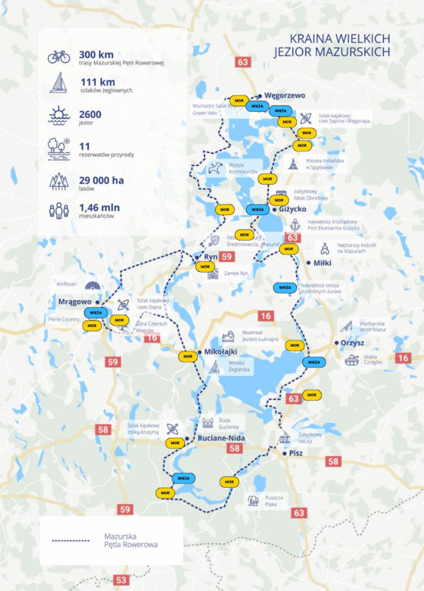 Mazurska Petla Rowerowa Mapa